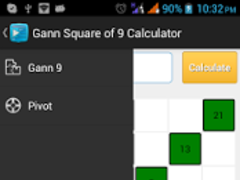 wd gann square of 9 excell calculator